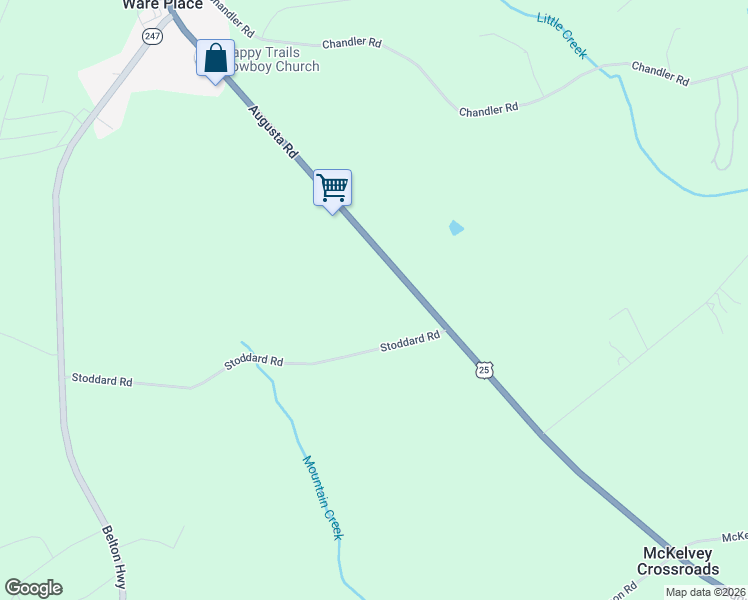 map of restaurants, bars, coffee shops, grocery stores, and more near 9586 Augusta Road in Pelzer