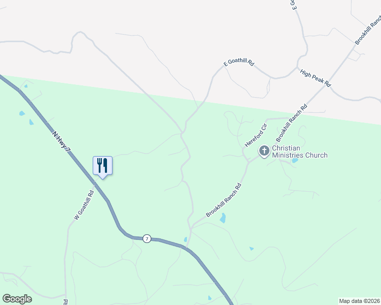 map of restaurants, bars, coffee shops, grocery stores, and more near 256 Summer Hill Road in Hot Springs