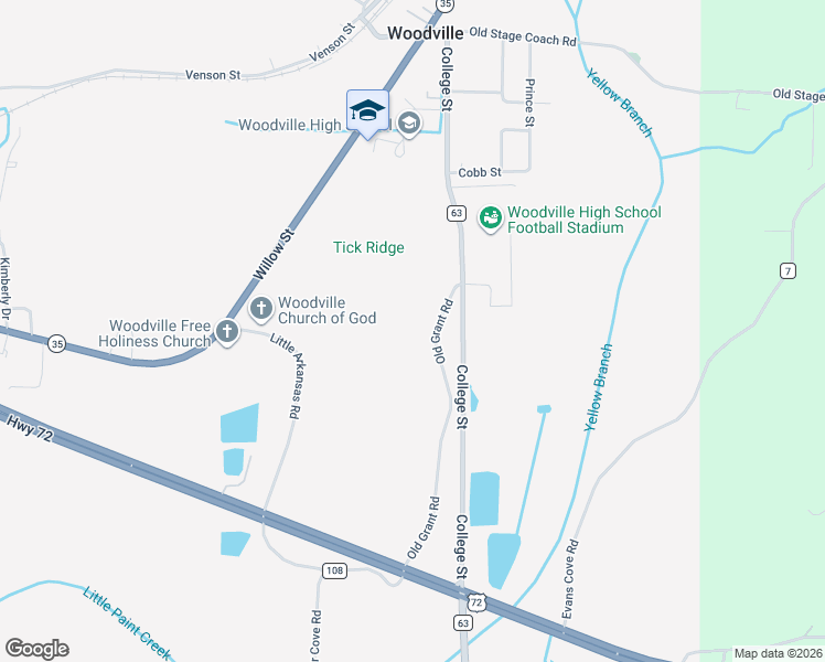 map of restaurants, bars, coffee shops, grocery stores, and more near 2-670 Old Grant Road in Woodville