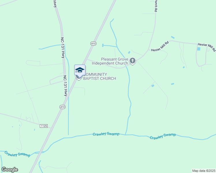 map of restaurants, bars, coffee shops, grocery stores, and more near 2143 Pleasant Grove Church Road in Bladenboro