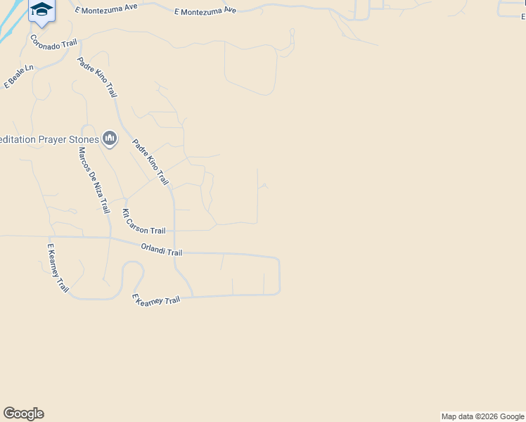 map of restaurants, bars, coffee shops, grocery stores, and more near 3240 Kit Carson Trail in Lake Montezuma