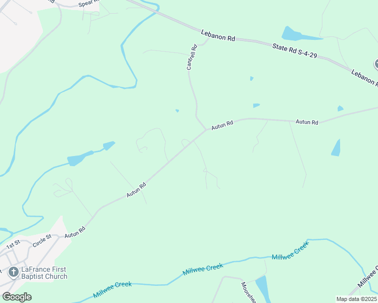 map of restaurants, bars, coffee shops, grocery stores, and more near 1300 Autun Road in Pendleton