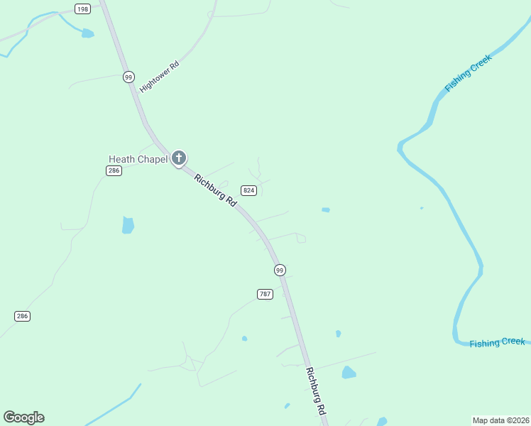 map of restaurants, bars, coffee shops, grocery stores, and more near 2030 Looper Road in Fort Lawn