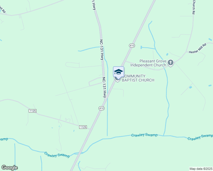 map of restaurants, bars, coffee shops, grocery stores, and more near 8521 North Carolina 131 Highway in Bladenboro