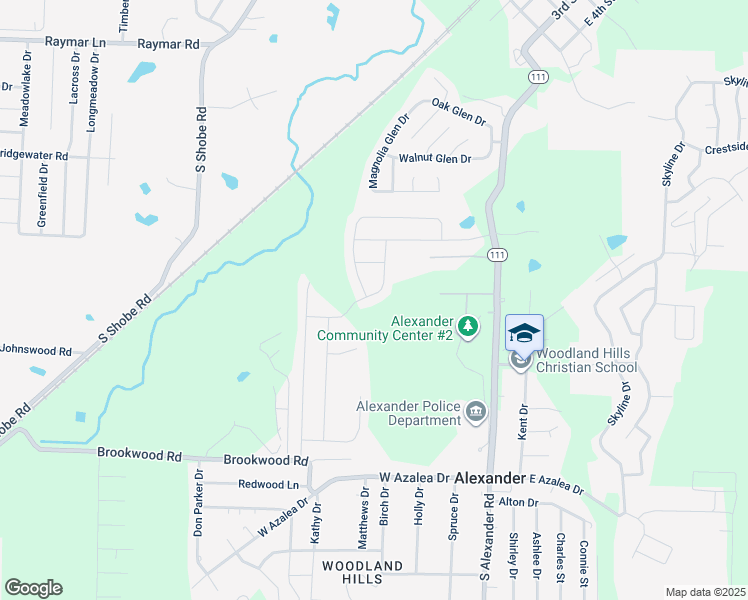 map of restaurants, bars, coffee shops, grocery stores, and more near 3313 Sage Grass Lane in Alexander