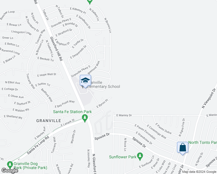 map of restaurants, bars, coffee shops, grocery stores, and more near 6937 East Voltaire Drive in Prescott Valley