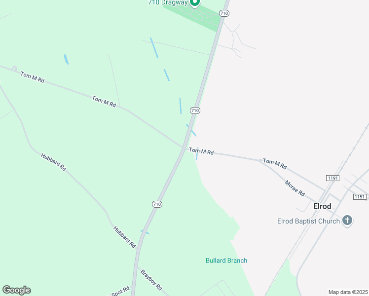 map of restaurants, bars, coffee shops, grocery stores, and more near 2547 North Carolina 710 in Rowland