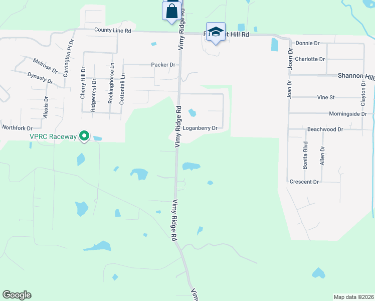 map of restaurants, bars, coffee shops, grocery stores, and more near 14425 Vimy Ridge Road in Alexander