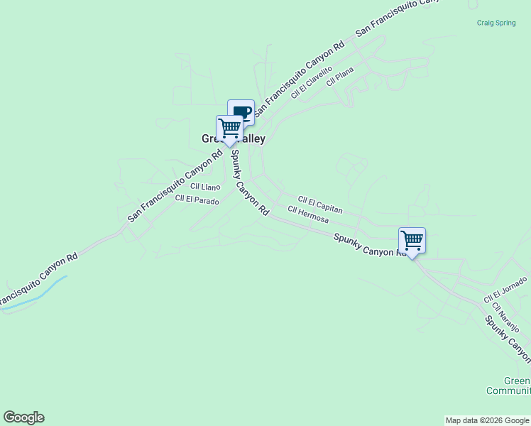 map of restaurants, bars, coffee shops, grocery stores, and more near Calle El Baranco in Los Angeles County