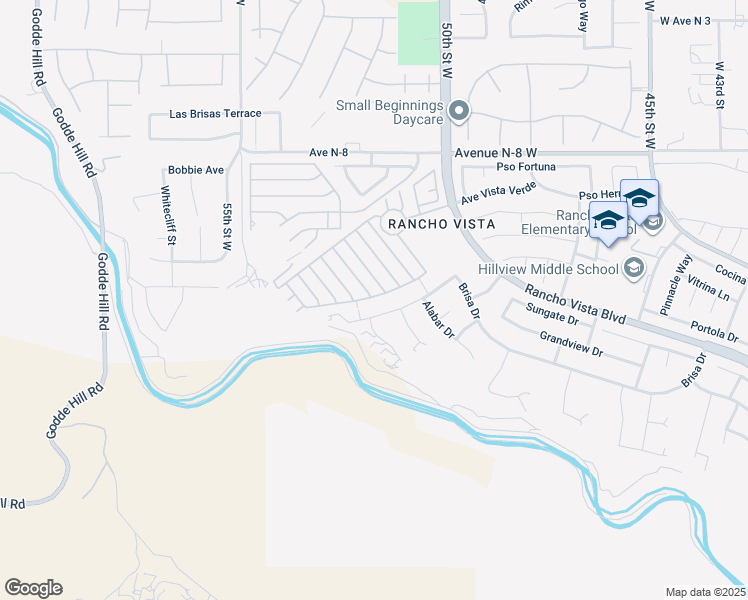 map of restaurants, bars, coffee shops, grocery stores, and more near 40701 Rancho Vista Boulevard in Palmdale