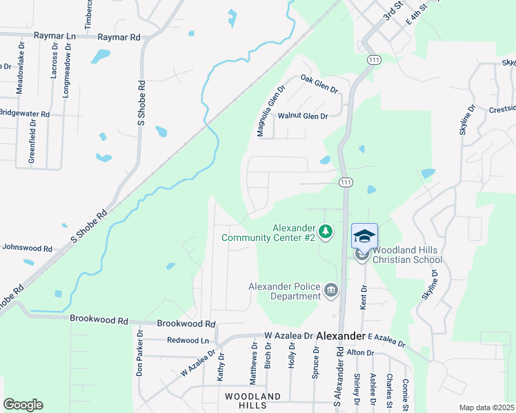 map of restaurants, bars, coffee shops, grocery stores, and more near 3313 Sage Grass Lane in Alexander