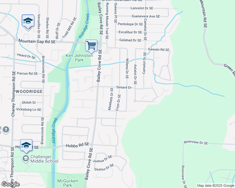 map of restaurants, bars, coffee shops, grocery stores, and more near 14004 Coys Drive Southeast in Huntsville