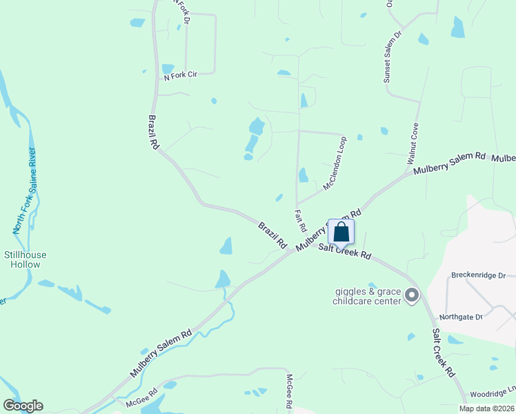 map of restaurants, bars, coffee shops, grocery stores, and more near 5800 Brazil Road in Benton