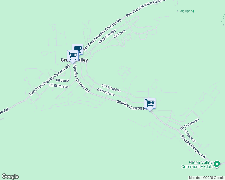 map of restaurants, bars, coffee shops, grocery stores, and more near 15824 Calle El Capitan in Santa Clarita