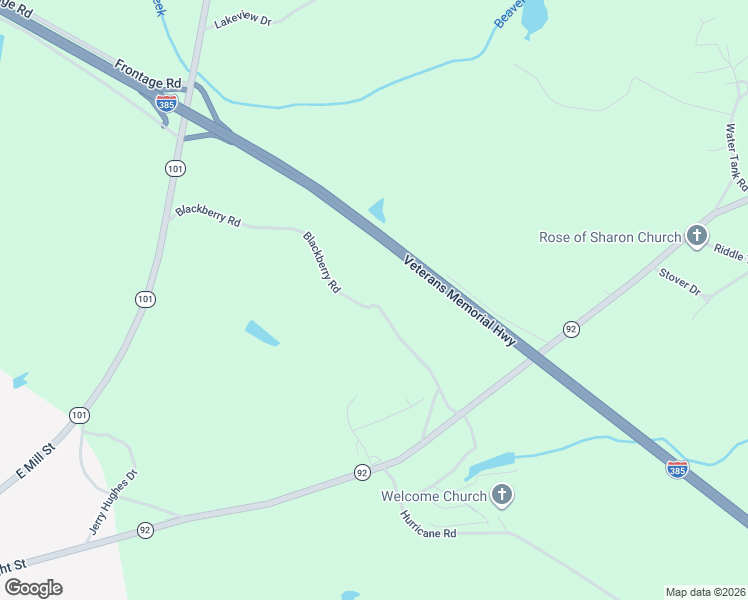 map of restaurants, bars, coffee shops, grocery stores, and more near 473 Blackberry Road in Gray Court