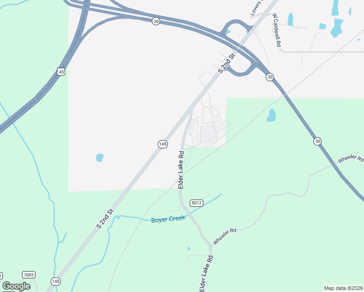 map of restaurants, bars, coffee shops, grocery stores, and more near 6 Elder Lake Road in Booneville