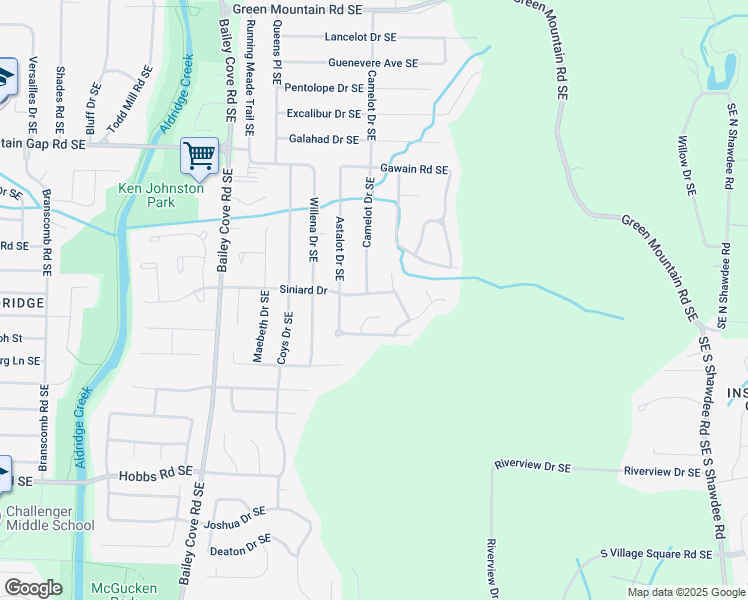 map of restaurants, bars, coffee shops, grocery stores, and more near 1312 Chimney Springs Drive Southeast in Huntsville
