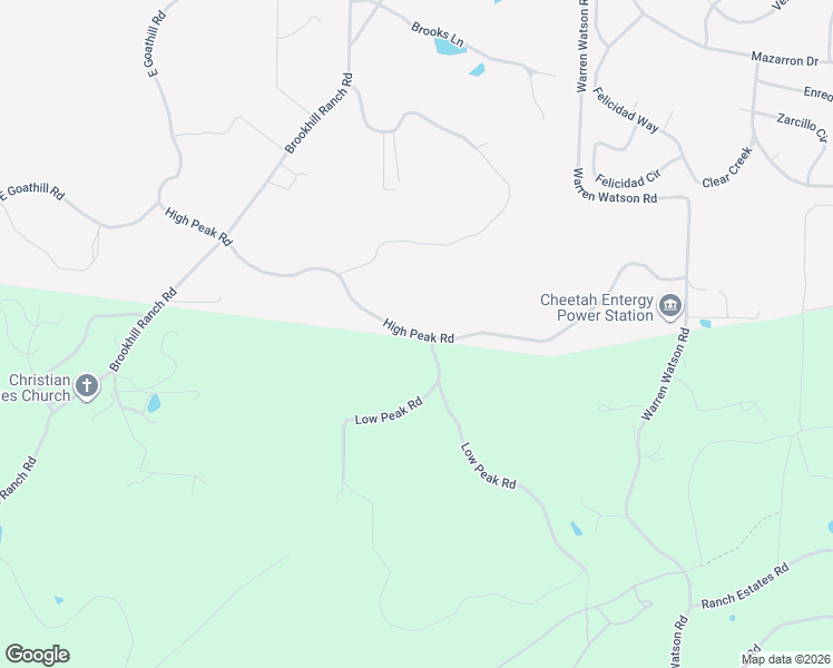 map of restaurants, bars, coffee shops, grocery stores, and more near High Peak Road in Hot Springs Village