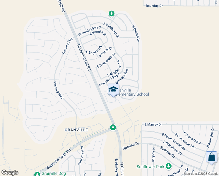 map of restaurants, bars, coffee shops, grocery stores, and more near 6737 East Voltaire Drive in Prescott Valley