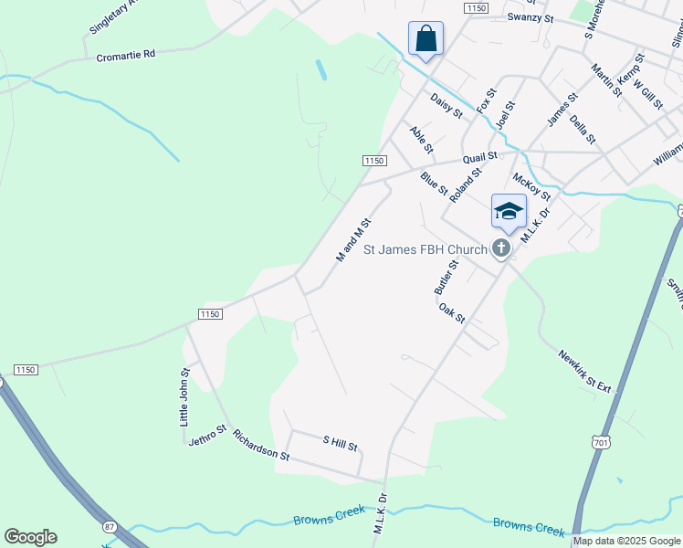 map of restaurants, bars, coffee shops, grocery stores, and more near in Clarkton