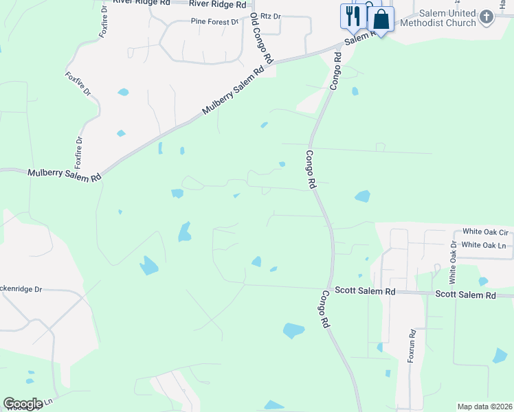 map of restaurants, bars, coffee shops, grocery stores, and more near 705 Minton Road in Benton
