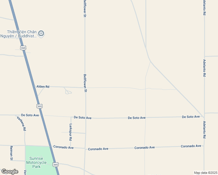 map of restaurants, bars, coffee shops, grocery stores, and more near Alden Road in Adelanto