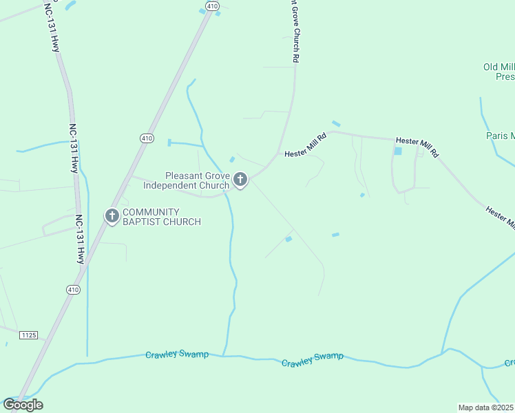 map of restaurants, bars, coffee shops, grocery stores, and more near 114 Clayton Pait Road in Bladenboro