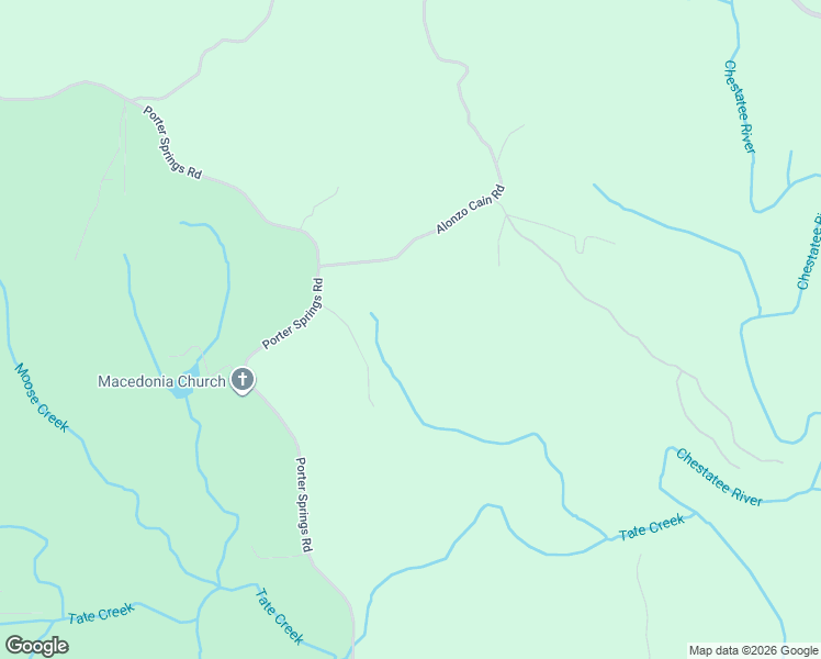 map of restaurants, bars, coffee shops, grocery stores, and more near 184 Alonzo Cain Road in Dahlonega