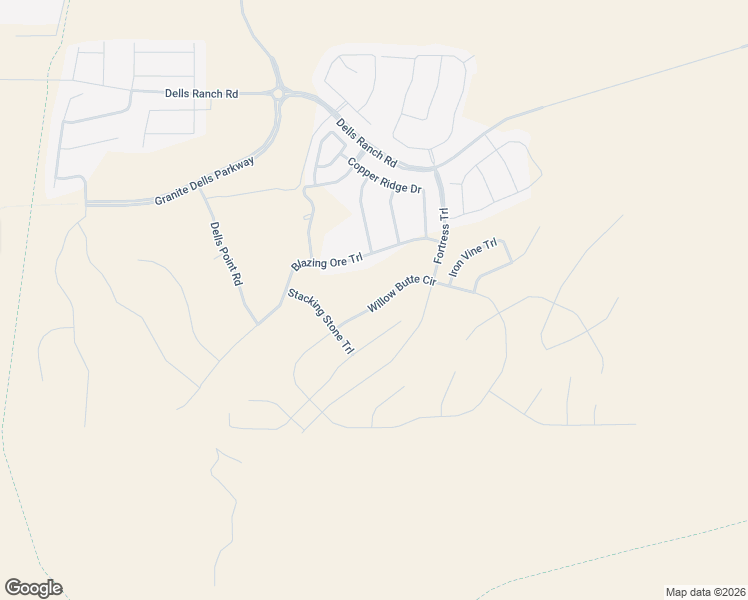 map of restaurants, bars, coffee shops, grocery stores, and more near 3248 Willow Butte Circle in Prescott