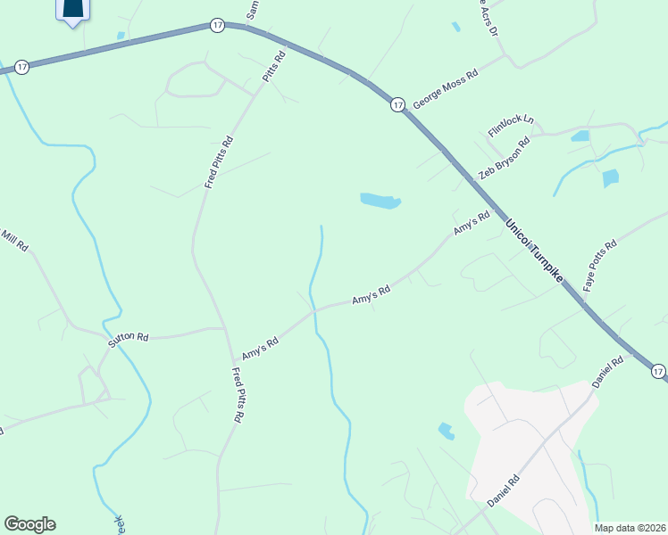 map of restaurants, bars, coffee shops, grocery stores, and more near 505 Amy's Road in Clarkesville