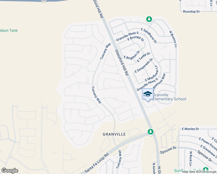 map of restaurants, bars, coffee shops, grocery stores, and more near North Evans Way in Prescott Valley