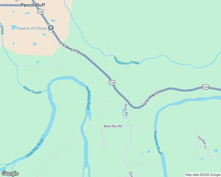 map of restaurants, bars, coffee shops, grocery stores, and more near 3316 U.S. 270 in Mount Ida