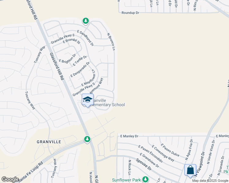 map of restaurants, bars, coffee shops, grocery stores, and more near 6962 East Yellowglen Drive in Prescott Valley