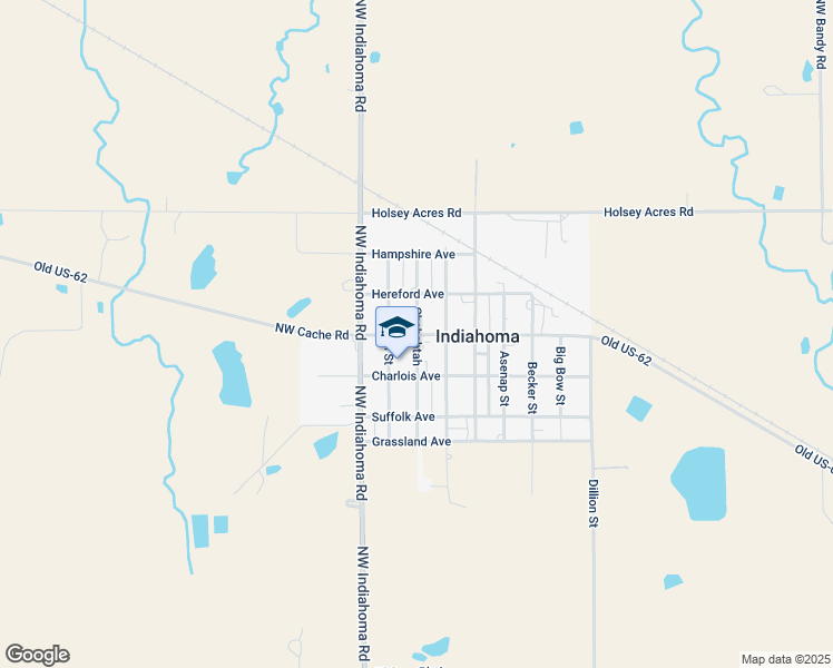 map of restaurants, bars, coffee shops, grocery stores, and more near 307 Chebahtah in Indiahoma