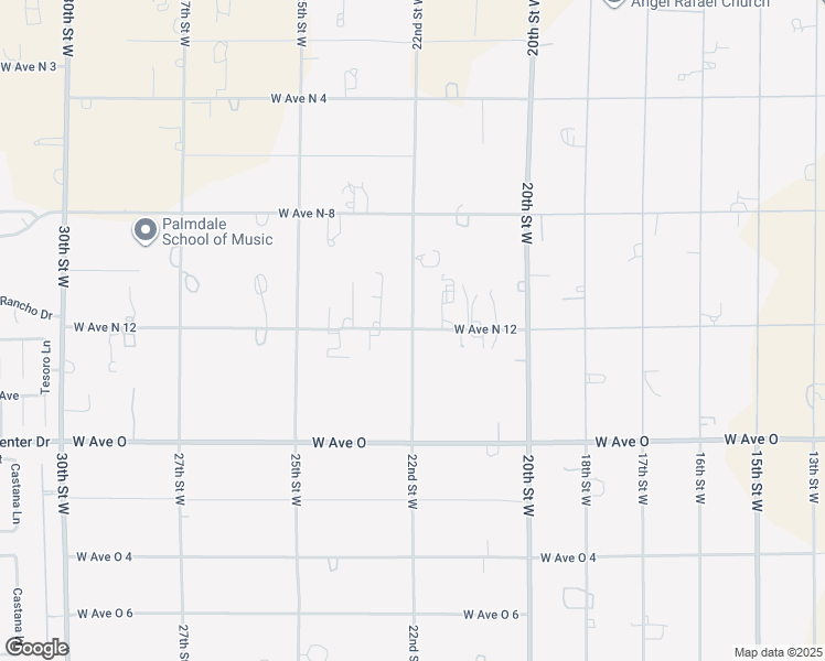 map of restaurants, bars, coffee shops, grocery stores, and more near 40511-40599 22nd Street West in Palmdale