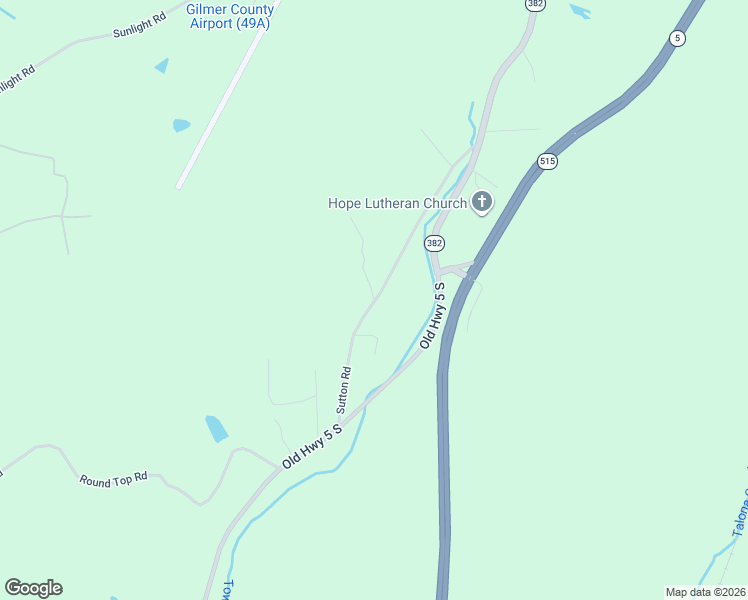 map of restaurants, bars, coffee shops, grocery stores, and more near 45 Sutton Rd in Ellijay