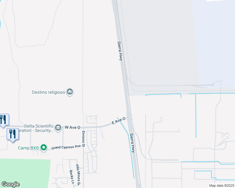 map of restaurants, bars, coffee shops, grocery stores, and more near West Avenue N in Palmdale