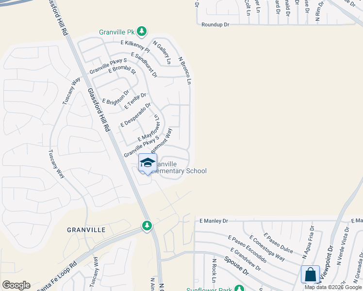 map of restaurants, bars, coffee shops, grocery stores, and more near 6962 East Yellowglen Drive in Prescott Valley