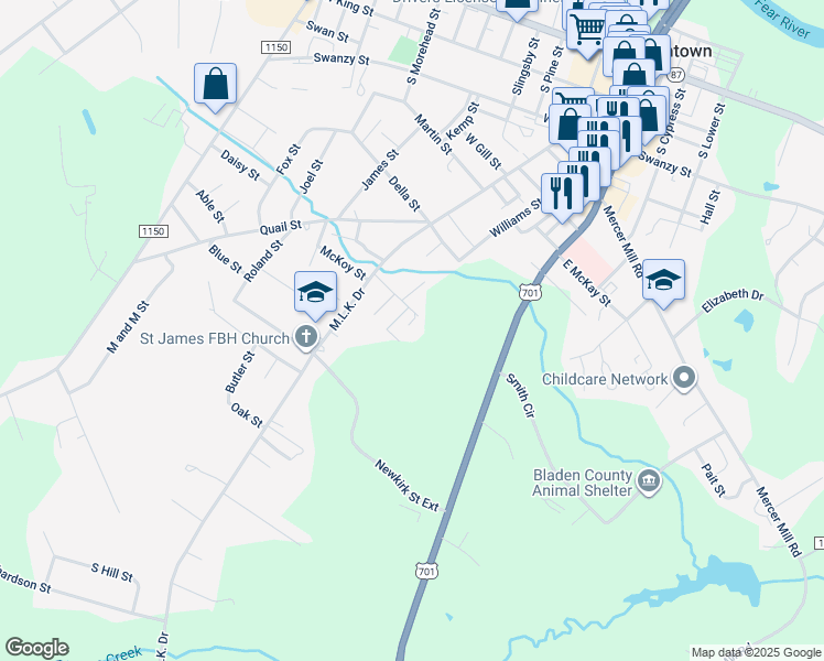 map of restaurants, bars, coffee shops, grocery stores, and more near 81 Cedar Street in Elizabethtown