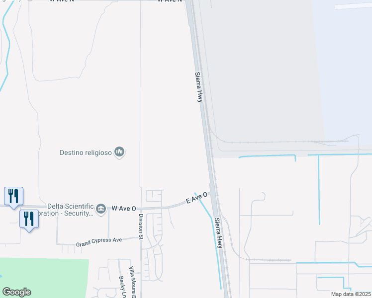 map of restaurants, bars, coffee shops, grocery stores, and more near 2 Sierra Highway in Palmdale