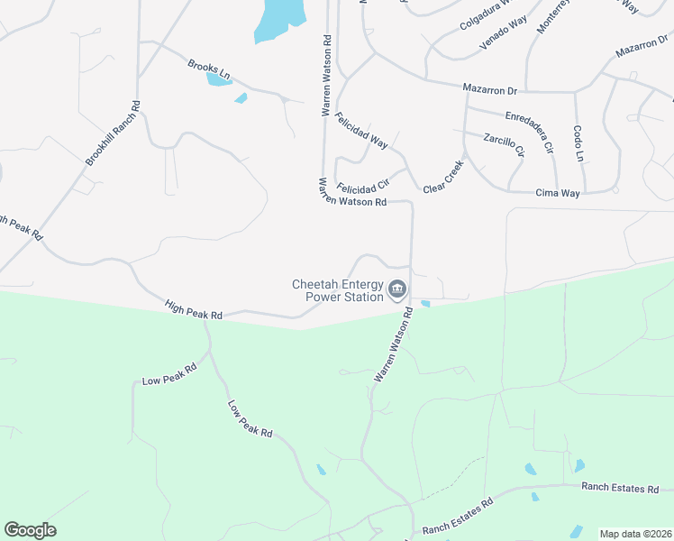 map of restaurants, bars, coffee shops, grocery stores, and more near High Peak Road in Hot Springs Village