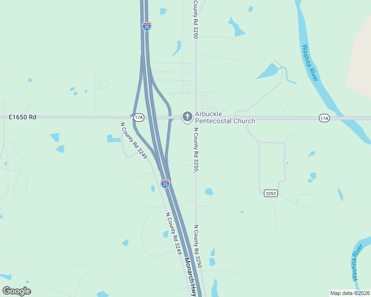 map of restaurants, bars, coffee shops, grocery stores, and more near 26186 North County Road 3250 in Wynnewood