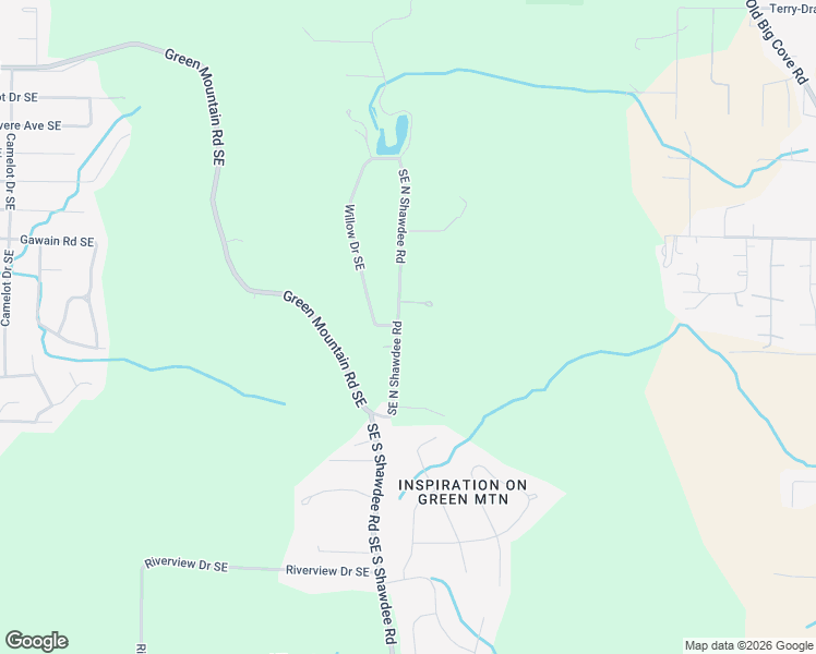 map of restaurants, bars, coffee shops, grocery stores, and more near 12425 Southeast North Shawdee Road in Huntsville