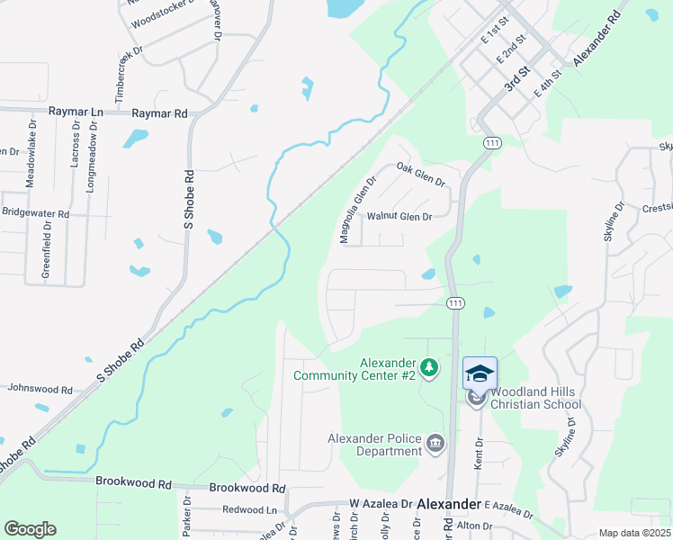 map of restaurants, bars, coffee shops, grocery stores, and more near 3216 Sage Grass Court in Alexander