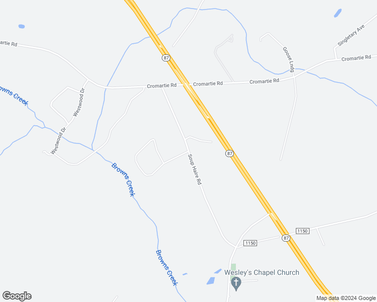 map of restaurants, bars, coffee shops, grocery stores, and more near Soup Haire Road in Elizabethtown