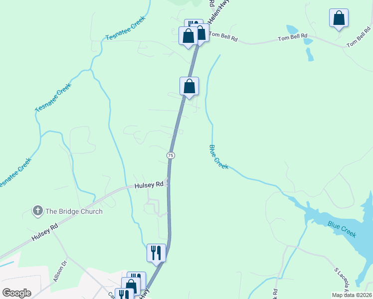 map of restaurants, bars, coffee shops, grocery stores, and more near 1650 Helen Highway in Cleveland