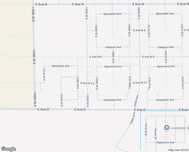 map of restaurants, bars, coffee shops, grocery stores, and more near 156th Street East in Lake Los Angeles