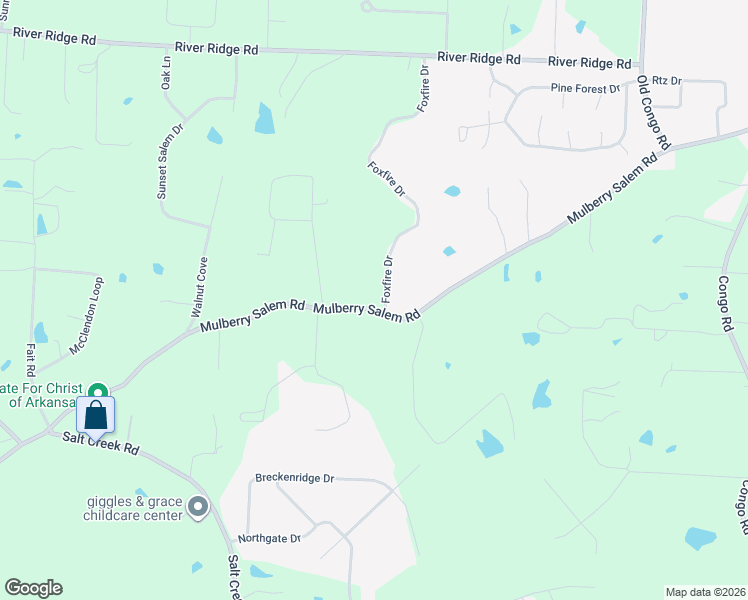 map of restaurants, bars, coffee shops, grocery stores, and more near 1274 Mulberry Salem Road in Benton
