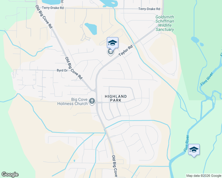 map of restaurants, bars, coffee shops, grocery stores, and more near 7558 Crestridge Drive Southeast in Owens Cross Roads