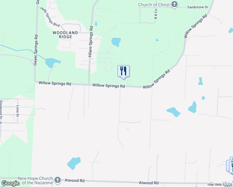 map of restaurants, bars, coffee shops, grocery stores, and more near 14208 Brown Road in Little Rock